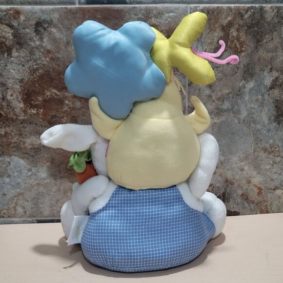 Blossoms & Blooms Seated Easter Bunny Rabbit Chick Butterfly Flower Carrot Plush - Picture 2 of 11